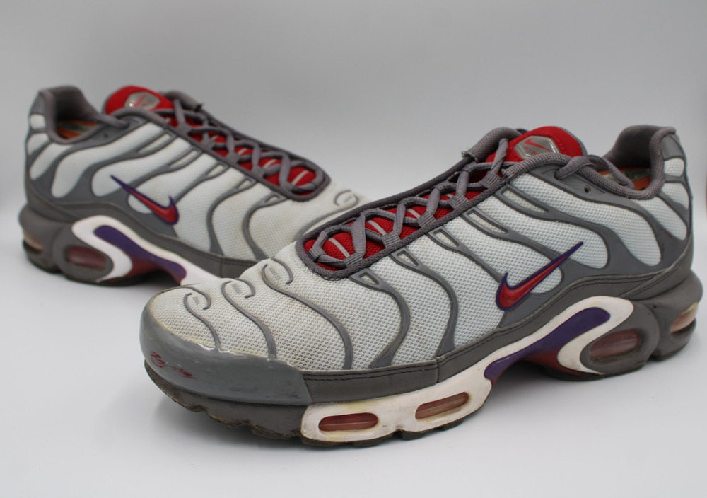 Size 11.5 - Nike Air Max Plus 'Metallic Platinum Gym Red Gunsmoke' - 852630-041f